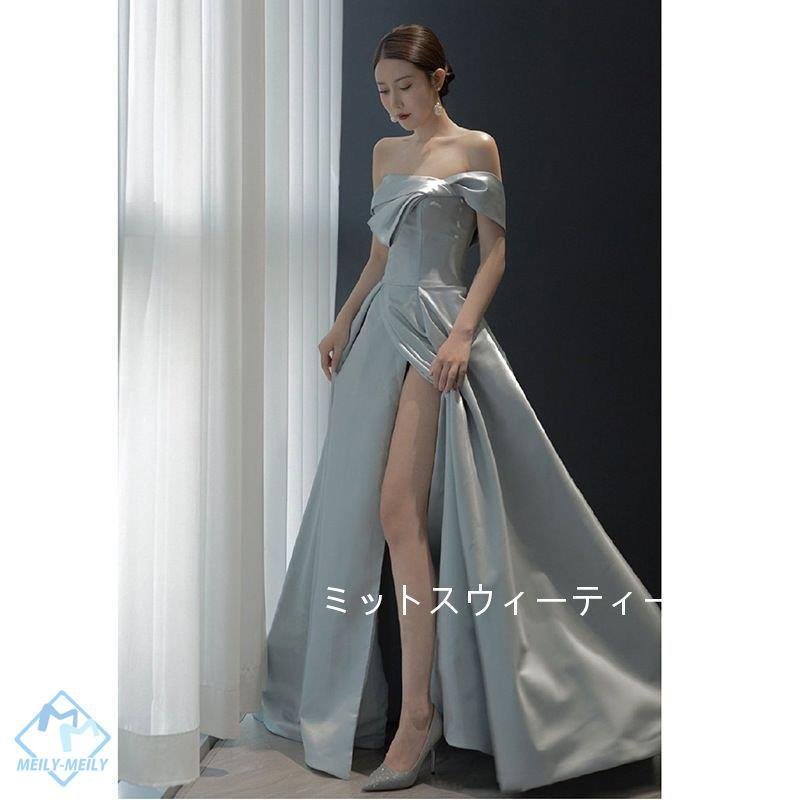 カラードレス 3色 フォーマルドレス パーティードレス 二次会 演奏会 大きいサイズ 結婚式 発表会