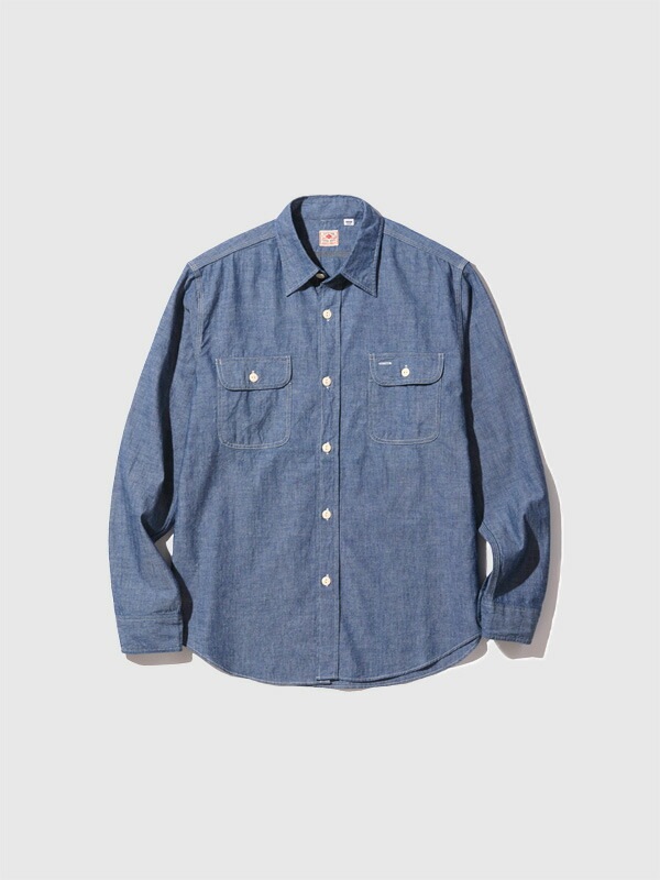 SUGAR CANE シュガーケーン シャツ 長袖 メンズ レディース おしゃれ シンプル カジュアル 綿 100% シャンブレーシャツ L/S BLUE CHAMBRAY WORK SHIRTS W