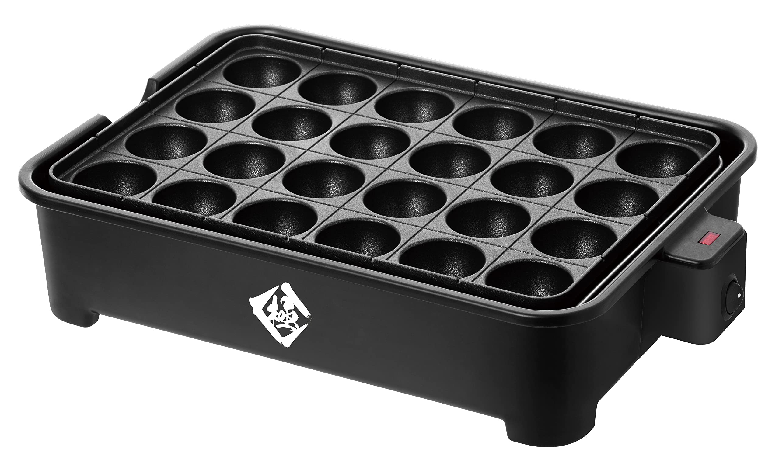 即日発送 [山善] たこ焼き器 24穴 極のたこ焼き器 1200W 着脱式プレート フッ素コーティング 簡単お手入れ 串ガイド付 ワンタッチ操作 YOG-K240(B)