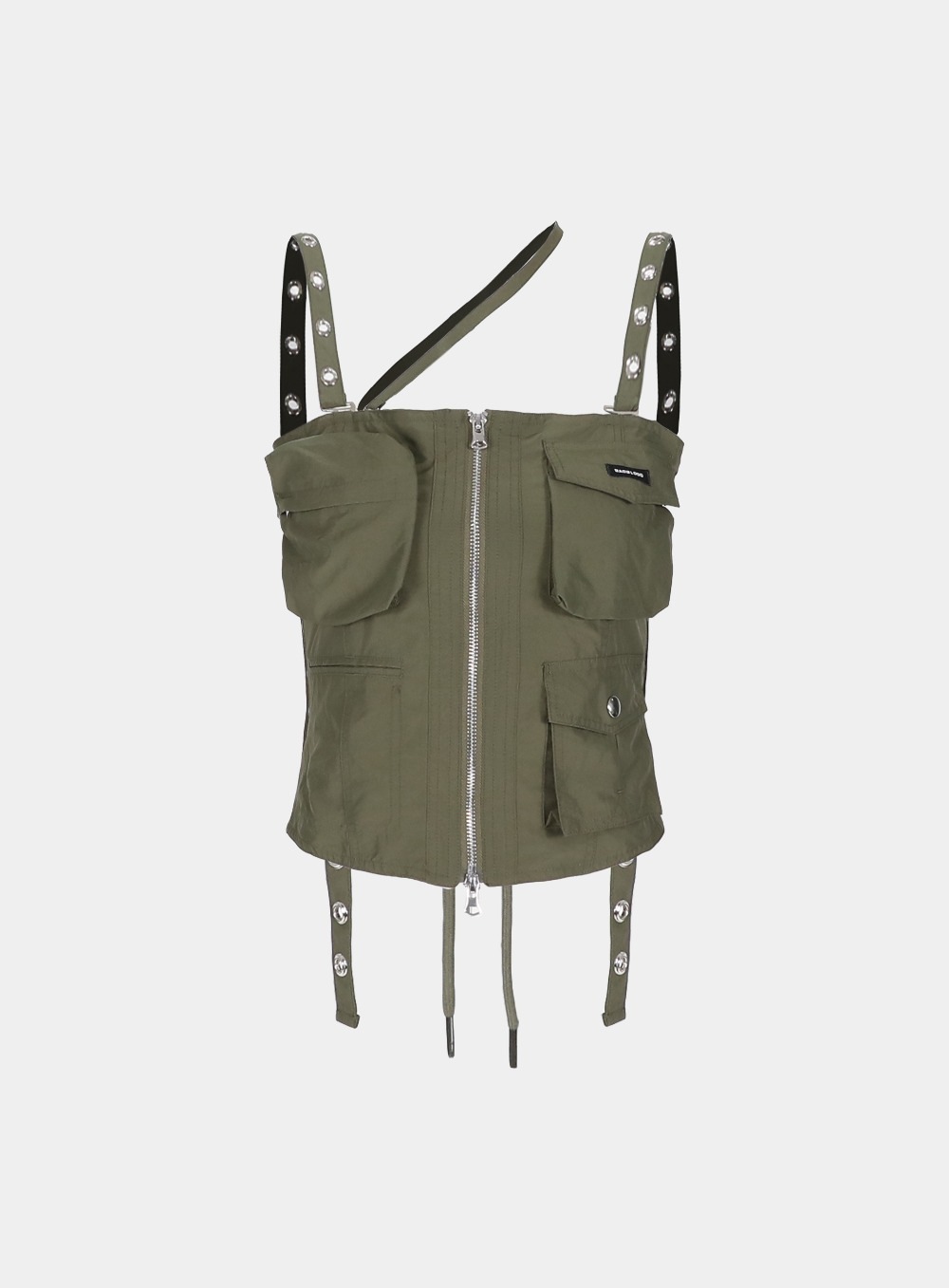 【BADBLOOD】 PARASUIT CARGO BUSTIER : MILITARY