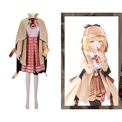 文化祭 コスチューム 衣装 コスプレ ワトソンアメリア Hololive Vtuber バーチャル スーツ ハロウィン 2023年新作入荷コスプレ