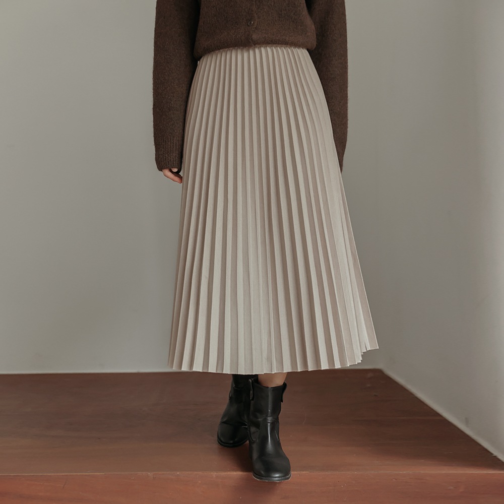 テルアプリーツバンディングロングスカート