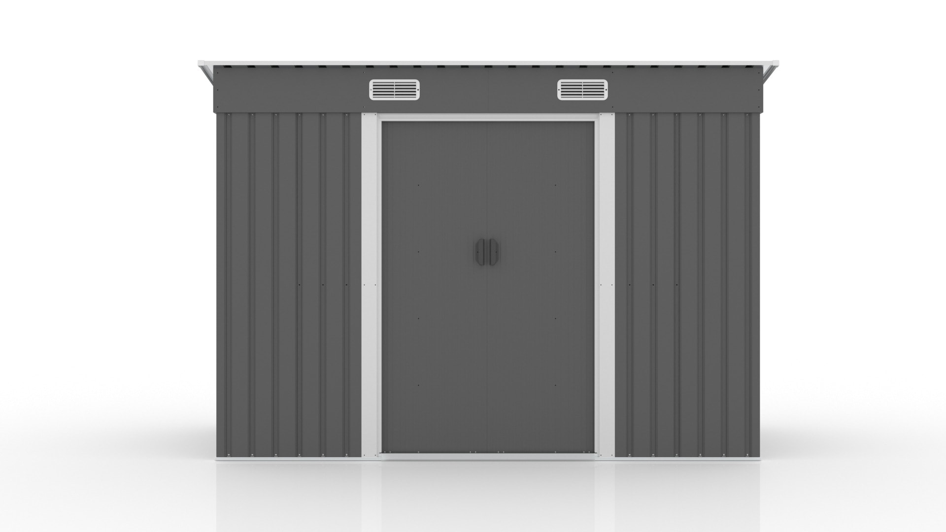 【TYPE C グレー 元SKU：N509SA332018A】物置 屋外 大型 倉庫 大型物置 戸外収納庫 物置 防水/耐侯 収納可能 ガーデン/庭/田畑/農場 頑丈 大容量 スチール　引き戸　補強