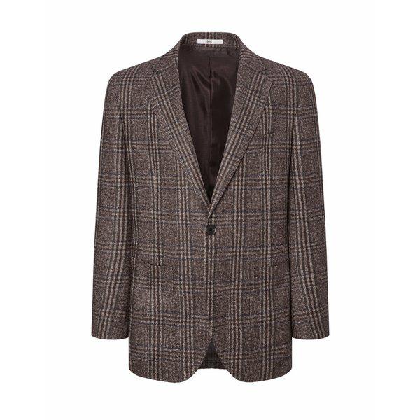 [24FW] [定番商品] ブラウンチェック ウール混紡ジャケット WMJA4D032W2