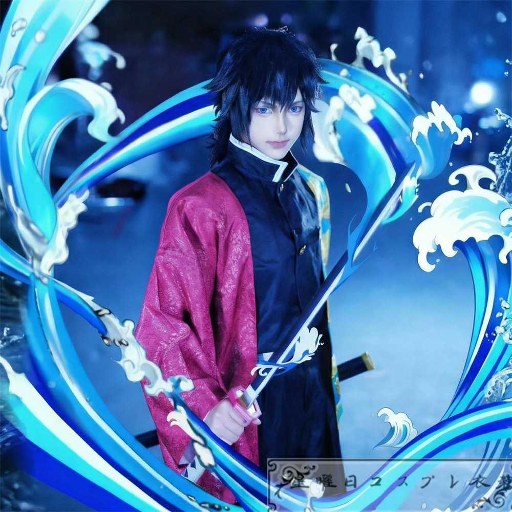 在庫品 全面改良 暗紋付き 竈門炭治郎 鬼殺隊制服 コスプレ衣装 コスチューム