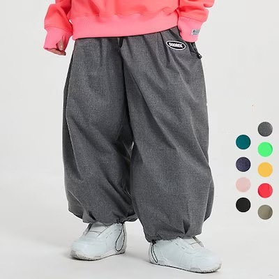 韓国風 スノーボードウェア ウサギ耳 可愛い ズボン パンツ トレーナー スノボウェア スノーウェア スキーウェア スノボーウェア ゆったり 9カラー 男女兼用 防風 防水 防雪 防寒