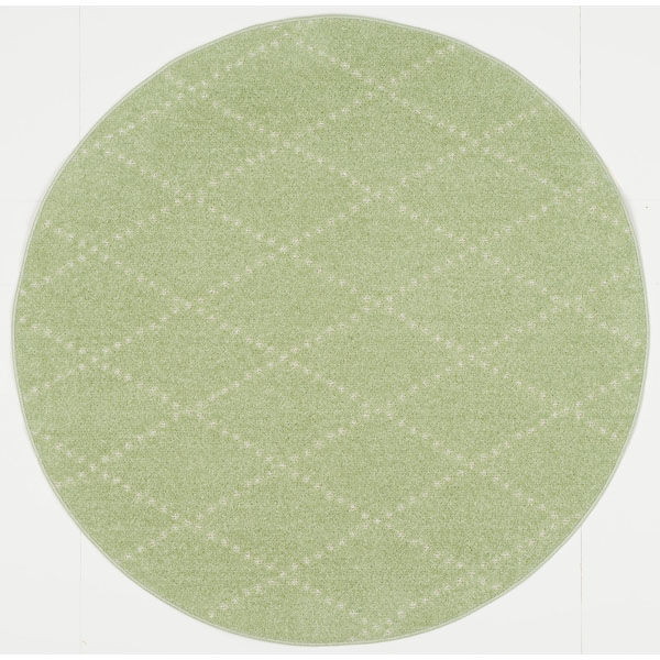 スミノエ 13285785 150150cm GN 洗える ラグ ポント 150150cm正円 グリーン メーカー直送 12,340円