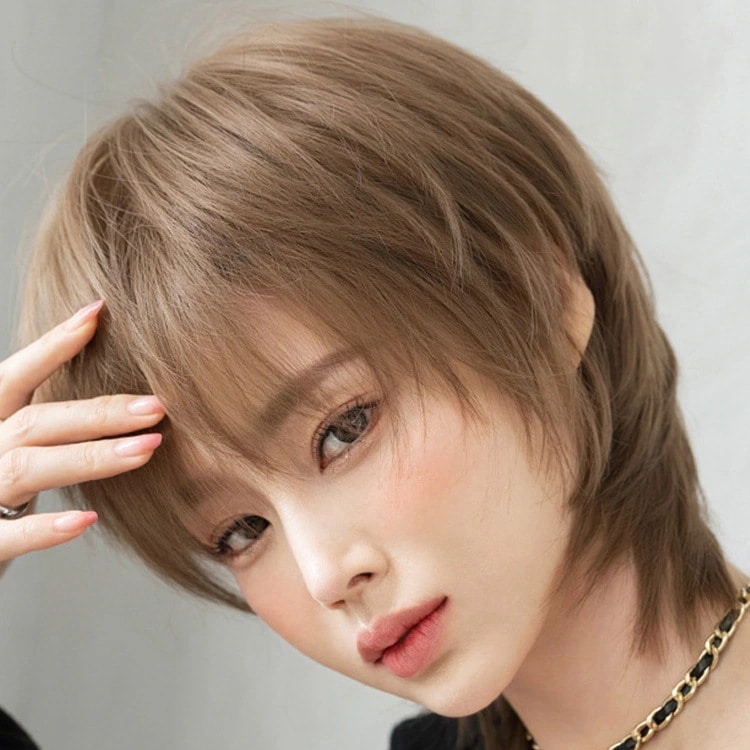 フルウィッグ メンズ 短髪 インナーカラー かつら ウィッグ 自然 ショートウィッグ ショートヘア 前髪あり おしゃれ ラル かっこいい 可愛い ショート 耐熱ウィッグ コスチューム