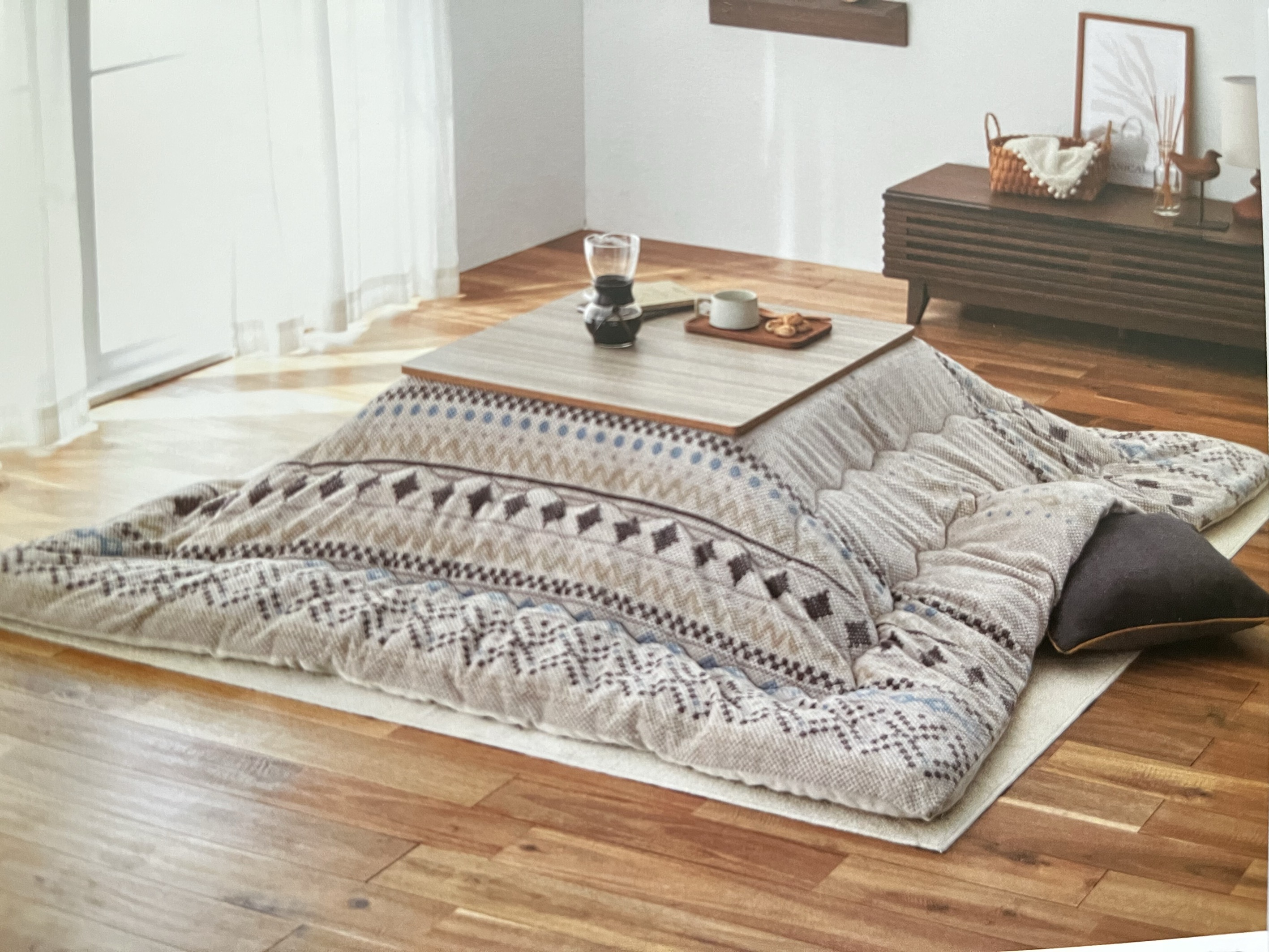 収纳ベッド洗えるリバーシブル直径190cm挂け布団コンロベッドコンロフランネル190 × 190挂け布団おしゃれ可爱い吸湿発热あたたかい