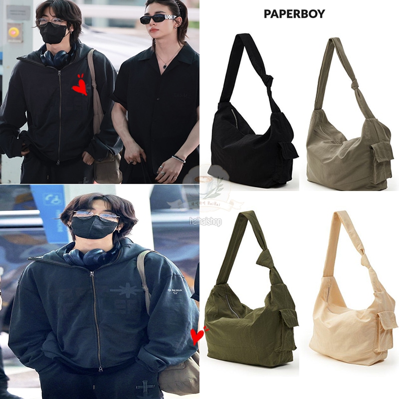 [Stray Kids ハン 着用]Minimal pocket shoulder bag 4color