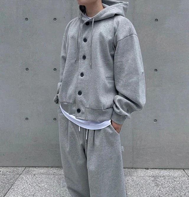 春秋冬と幅広く着用できます！ セットアップ メンズ 大きいサイズ シンプル スウェット 上下セット 綿 コットン カジュアル 春秋 長袖 パーカー スウェットパンツ スエット b系 ファッション