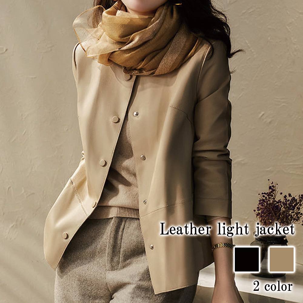 ライダースジャケット レディース レザーライトジャケット レザージャケット バイク 革 50代 冬 サイズ 着こなし 20代 厚手 秋 ライダース コート ショット アウター レザー 春 40代 人気