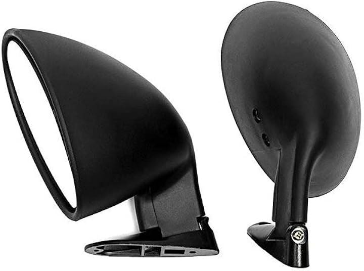 互換品ビタローニ タイプ ミラー 左右セット カリフォルニアン 汎用 バックミラー ドアサイドミラー カフェレーサー 外装パーツ(ホワイト)