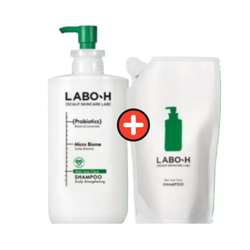 頭皮強化シャンプー 脱毛症状緩和 750ML（+600ML リフィル）