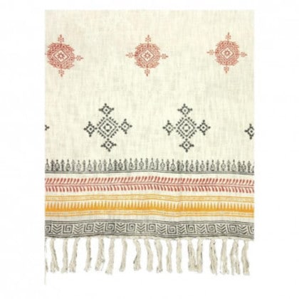 naturalistic ナチュラリスティック プリントフリンジカバー 07 BLACK GMK1454