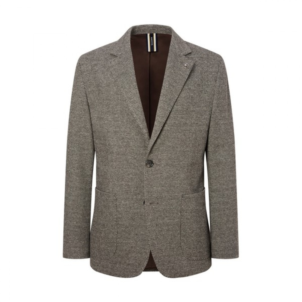 (ヘッジズ) 24FW ブラウンツートンウールライクジャージージャケット HZJA4D341W2