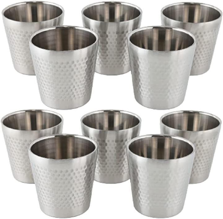 タンブラー ステンレス 真空断熱 二重構造 175ml( シルバー１０個セット)