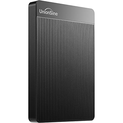 UnionSine 超薄型外付けHDD ポータブルハードディスク 1TB 2.5インチ USB3.0に対応 PC/Mac/PS4/XBox適用 (ブラック）HD-006