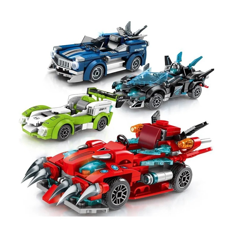 ブロック互換 レゴ 互換品 レゴスピードチャンピオン スーパースピード車 スーパーカー 4台お得セット互換品クリスマス ギフト プレゼント 誕生日