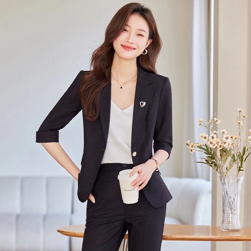 出荷が早い夏薄手 スーツ+ズボン 卒業式 ママ スーツ セットアップ 二点セット レディース スーツセット セットアップ ママスーツ パンツスーツ スーツジャケット 入学式