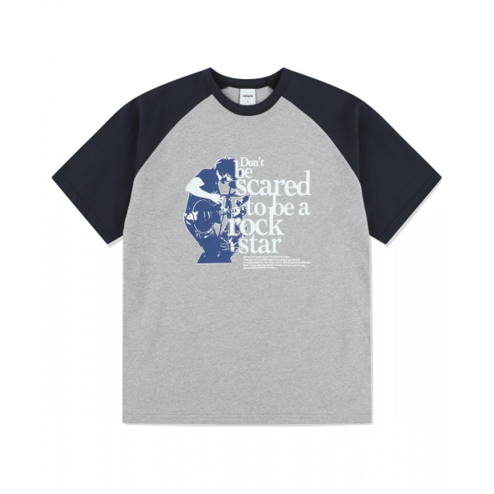 マハグリッドロックスターラグランTシャツグレー (MG2EMMT529A)