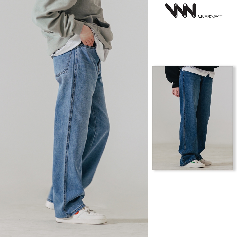 [WV PROJECT] sun blue wide denim pants