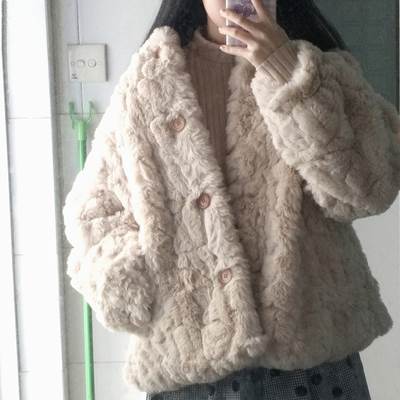 アウター ジャケット ボア ファー レディース 個性的 長袖 前開き 無地 ベージュ S M L XL 秋 冬 きれいめ 上品 エレガント 高級感 ノーカラー お洒落 大人可愛い フェミニン 普段使い
