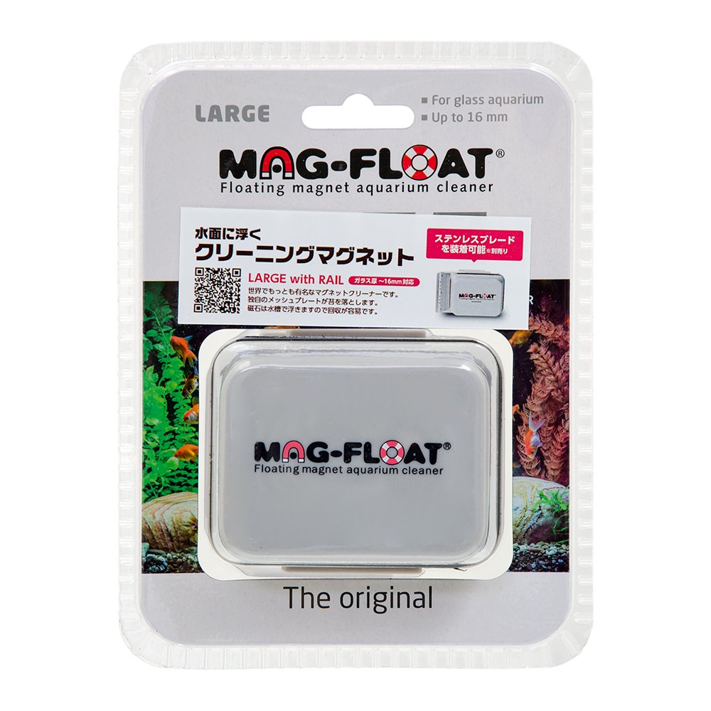 ＭＡＧ－ＦＬＯＡＴ　ＬＡＲＧＥ　ｗｉｔｈ　ＲＡＩＬ　浮くマグネットクリーナー　水槽　掃除　ＣＲＣ10―50―30―00―00