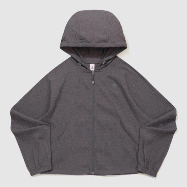ジャケット BQK QR222OJK51-PGR 女性 プチ プリーツ ルーズフィット 軽量 ウーブン ジャケット / PURE GREY