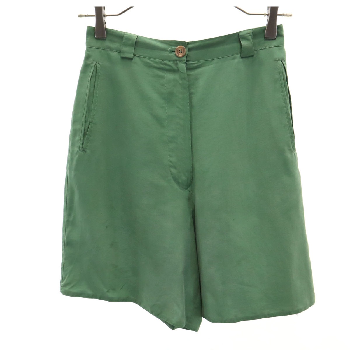 90s イタリア製 オールド ショートパンツ 40 カーキ レディース 古着