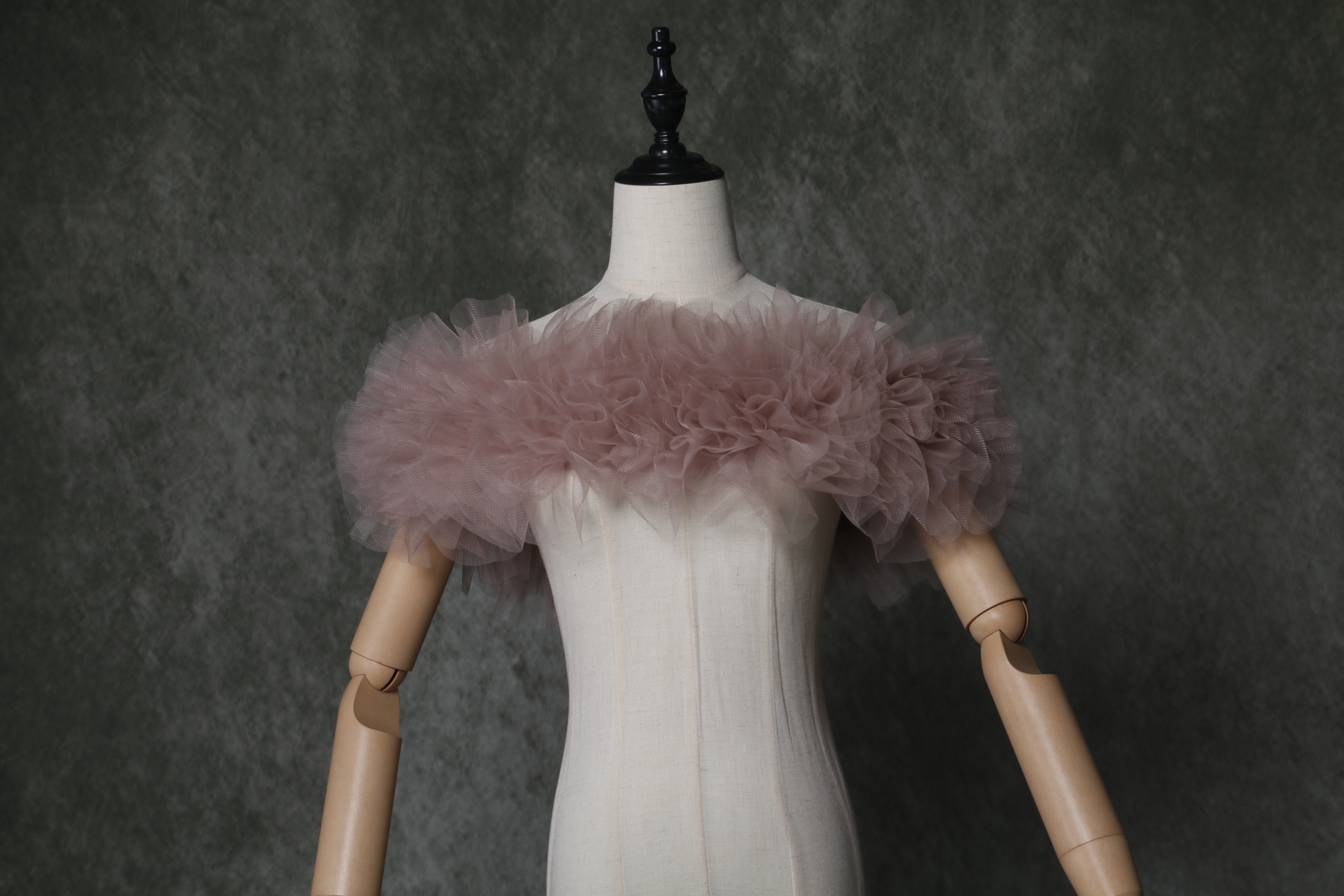 可愛い オフショルダー ウエディングドレス ピンク　色直し　サイズ調整可能