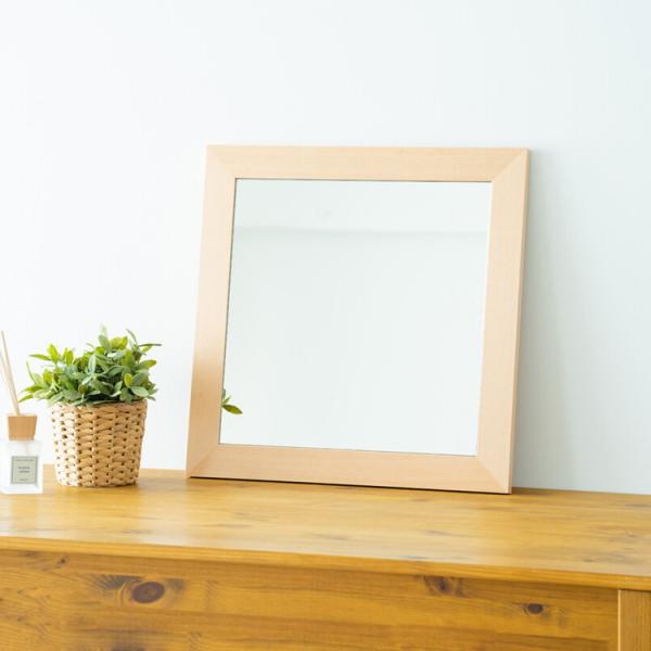 鏡 壁掛け ウォールミラー おしゃれ ナチュラルモダン 天然木ツガ材 飛散防止 日本製 低ホルムアルデヒド 13,908円