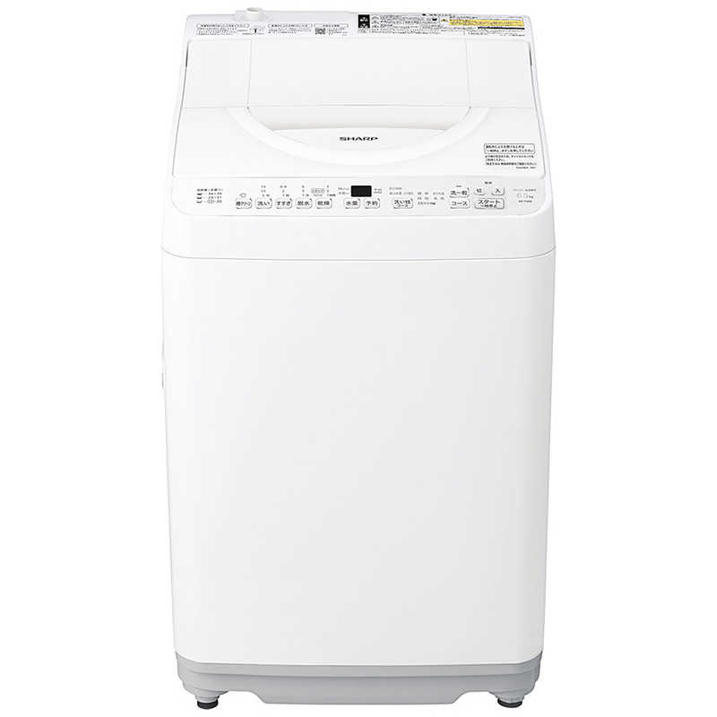 シャープ　SHARP　縦型洗濯乾燥機 洗濯6.5kg 乾燥3.5kg ヒーター乾燥 穴なし槽 ホワイト　ES-TX6K-W（標準設置無料）