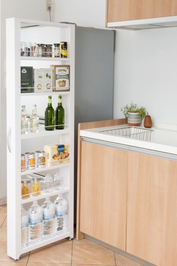 田窪工業所 TKB-NWH-100 トールワゴン High100(マットホワイト・幅10.6×奥行57.7×高さ165.4cm) TKBNWH100