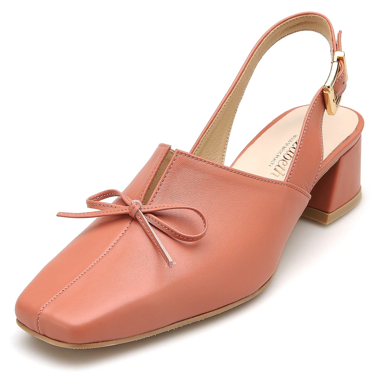 エリザベート 牛革 キューティー リボン 女性 スリングバック EL231007