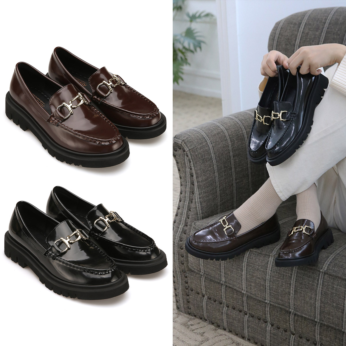 エリザベート チェーン ローファー EL22837