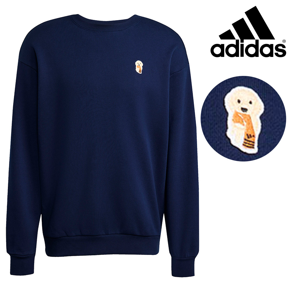 アディダス ウェア メンズ ドッグ ソックスパッチ グラフィック スウェットシャツ SH673 JW8520 adidas