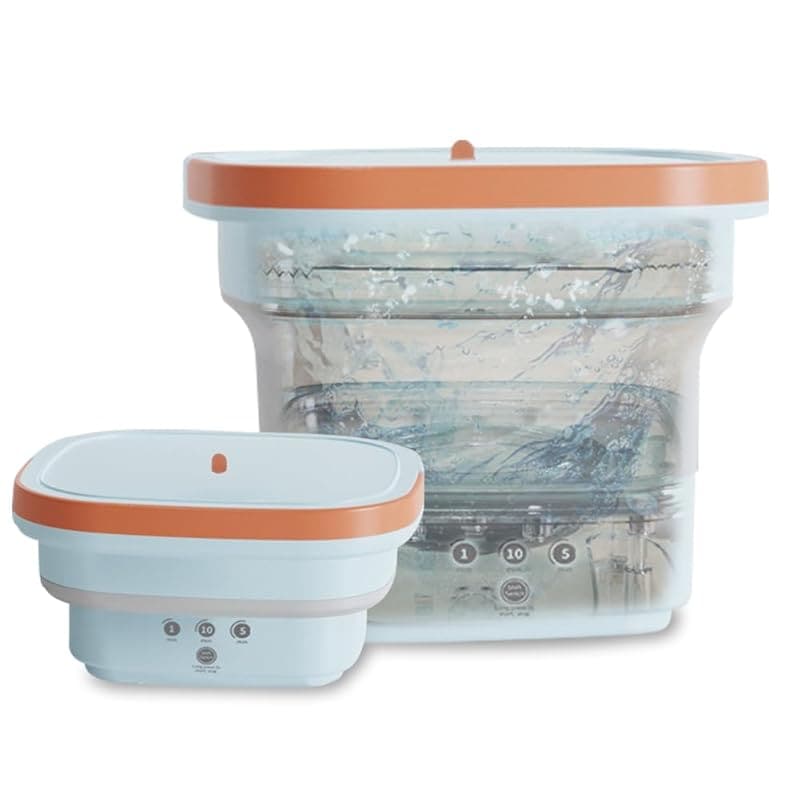 4.5L折りたたみ式洗濯機 1510分洗浄モード 脱水槽付き 小型洗濯器 簡易洗濯機 折り畳み洗濯機 タオル 下着 靴下 洗えるマスク洗濯 一人暮らし 時短節水 コンパクト 5,464円