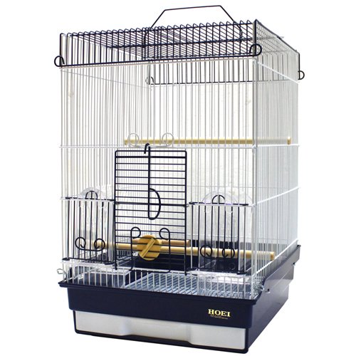 鳥かご　ＨＯＥＩ　３５手のりＰＳ　ホワイトネイビー　（３７X４１．５X５４．５ｃｍ）　セキセイ　小型インコ　フィンチ　ツートン塗装　ＣＲＣ55―15―10―10―00