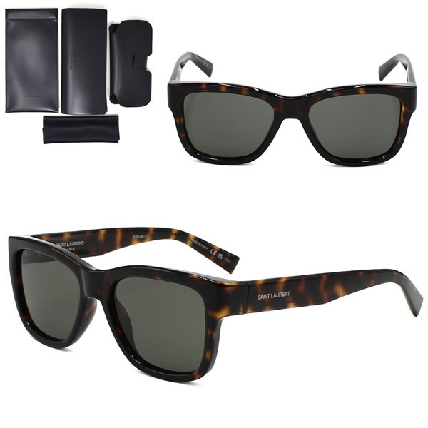 サングラス SAINT LAURENT SL 674-003 サングラス グローバルフィット メンズ レディース ユニセックス SL674-003 ハバナ グレー