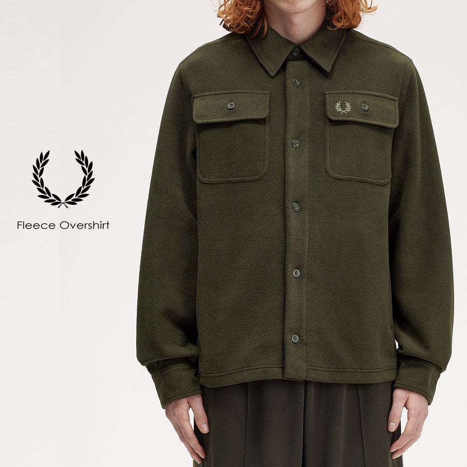 フリース オーバーシャツ Fleece Overshirt M8724 601 HUNTING GREEN
