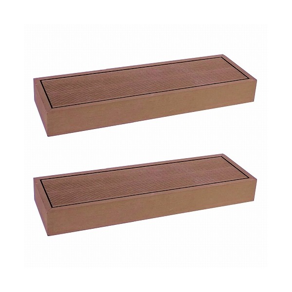 住まいスタイル 人工木ウッドデッキ ecofeel ステップ2台セット ライトブラウン PWDE-STP90-2P-LBR メーカー直送