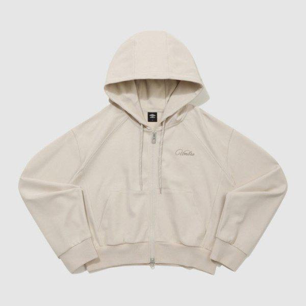 M ウインドブレーカー CQK UQ122CFT29-OBE レイトチェックアウト ウィメンズ フード付きジップアップ オートミールベージュ