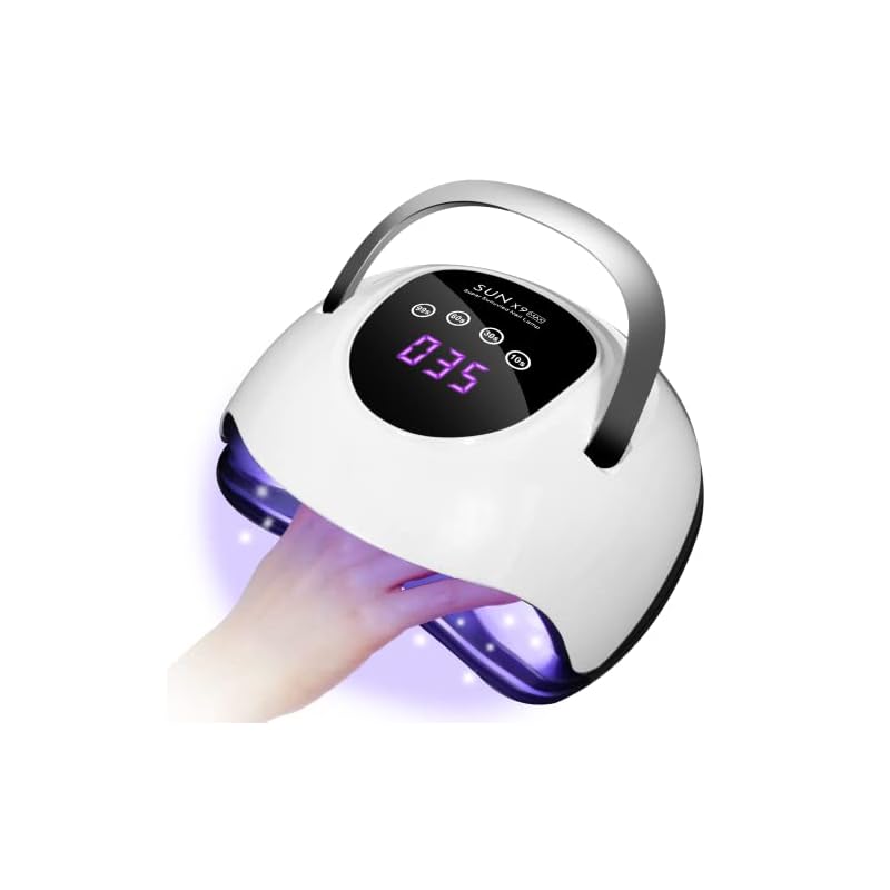 【ARREBOL】 UV LEDネイルライト ネイルドライヤー220W 57Ledsジェルネイルライト UVライトレジン用自動感知センサー４つタイマー機能 業界注目低いモード LCD液晶ディスプレー