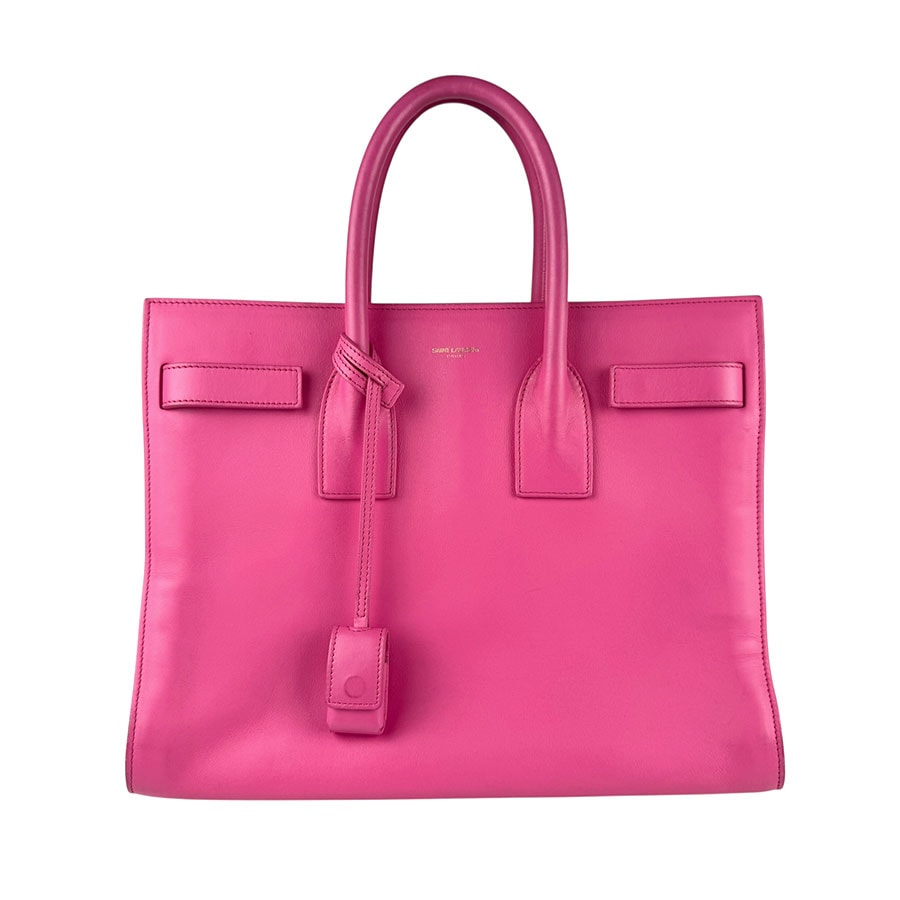 サンローラン SAINT LAURENT ハンドバッグ ショルダーバッグ サック ド ジュール レザー ピンク ゴールド レディース z6039