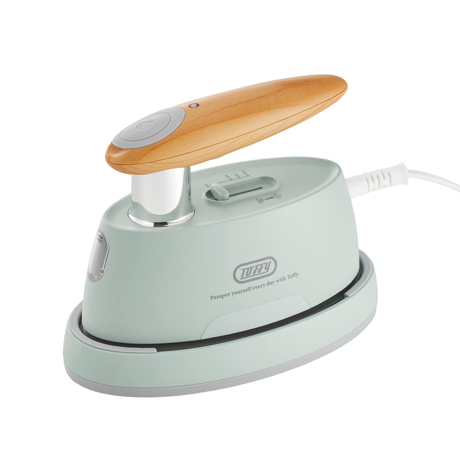 【Toffy/トフィー】 ハンディアイロン＆スチーマー HW-SM2 (ペールアクア) スチーム/プレス2WAY 最大20g/分強力スチーム シワ伸ばし 除菌 脱臭 花粉ダニ対策 アイロン温度3段階