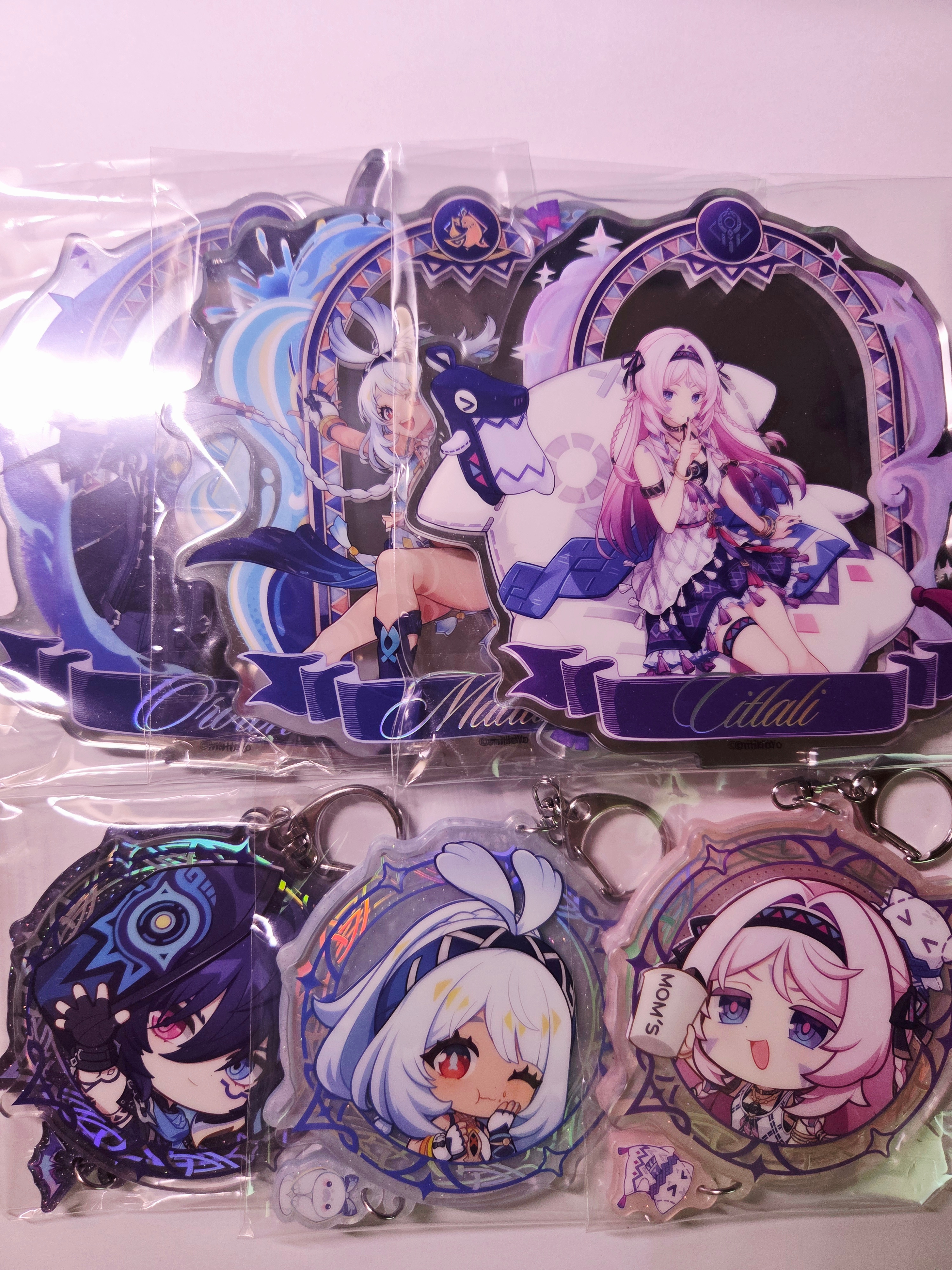 原神 マムズタッチ コラボ ミラーアクリルスタンド＆キーホルダー 6種フルセット (シトラリ, ムアラニ, オロルン)