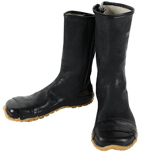 [] トラクターシューズ股付 つま先保護タイプ 安全ゴム足袋 防水作業靴 日本製 黒 (先芯あり) 特大(26.0～27.0)