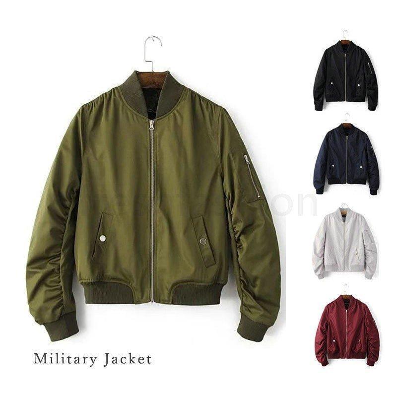 20%底値春の大ヒット ジャケットMA1ジャンパーレディースブルゾンアウターミリタリーフライトジャケット春スタジャンリブ付きブルゾン