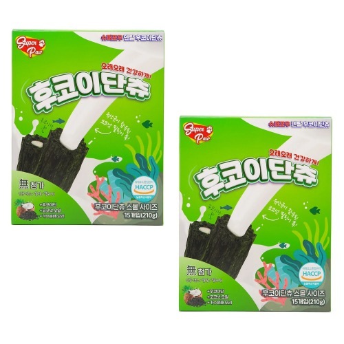 スーパーポウ子犬ガム15p x 2 S - フコイダンペット犬愛犬犬ガム簡単な小包スナック